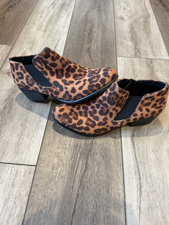 Esprit Shoes - ESpirit Leopard Print Low Heel Booties - (7.5)